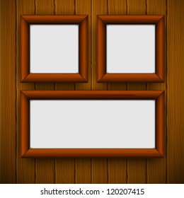 Wooden framework. Vector illustration. 10 eps