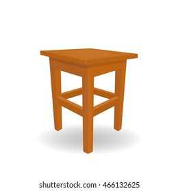 Wooden furniture . Vector illustration.