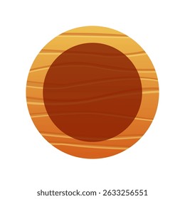Wooden game button, menu interface made of wood textured boards with ropes and vines. ui or gui graphic design element. Isolated bar and key for app user panel, Cartoon 2d vector icon