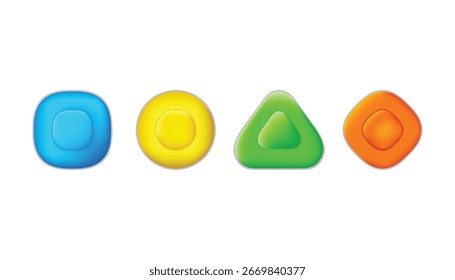 Botão de jogo de madeira, interface de menu feito de tábuas texturizadas de madeira com cordas e videiras. Elemento de design gráfico de ui ou gui. Barra e chave isoladas para o painel de usuário do aplicativo, ícone do vetor 2d do Cartoon