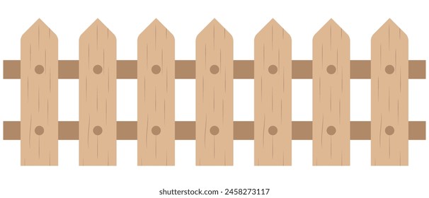 Wooden garden fence in the countryside to protect the farm of farmers, bamboo house fence, line pattern of decorative element