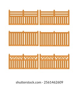 Wooden garden fence sets in various styles, with classic and modern styles