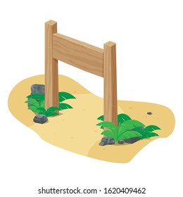 wooden gate on the beach