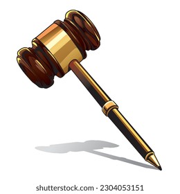 wooden gavel with pen handle