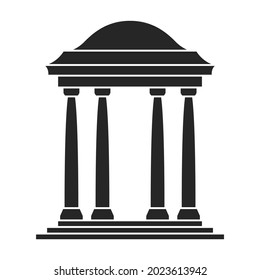 Wooden gazebo of pergola vector icon.Black vector icon isolated on white background wooden gazebo of pergola .