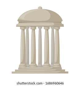 Wooden gazebo of pergola vector icon.Cartoon vector icon isolated on white background wooden gazebo of pergola .
