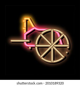 wooden greek wheel neon light sign vector. Glowing bright icon wooden greek wheel sign. transparent symbol illustration