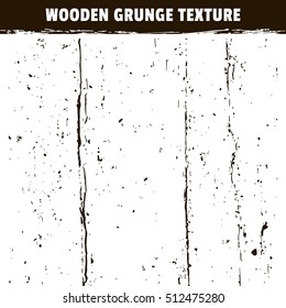 Wooden grunge black texture isolated on white background. Vertical grungy scratches and cracks effect