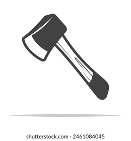 Wooden handle axe icon transparent vector isolated