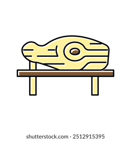 wooden handmade sculpture color icon vector. wooden handmade sculpture sign. isolated symbol illustration