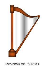 Wooden harp
