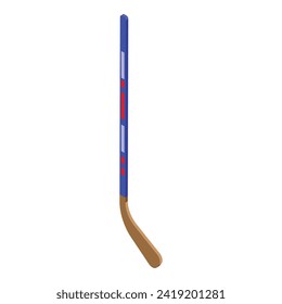 Wooden hockey stick icon isometric vector. Ice sport game. Action equipment