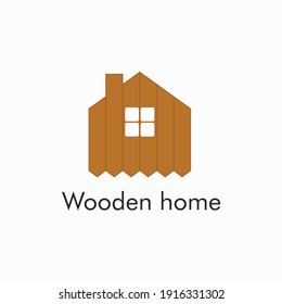 Gráficos vectoriales del logotipo del hogar de madera