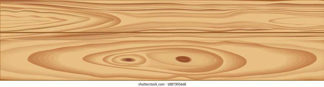 Wooden horizontal vector background. Brown wood surface with long boards lined up illustration.