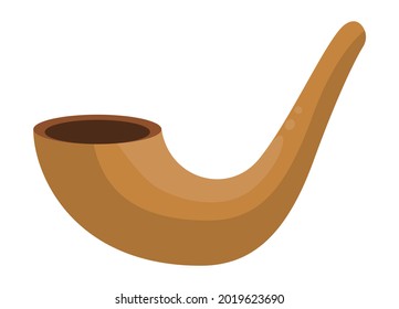 wooden horn ethnicity isolated icon