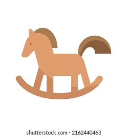 wooden horse baby toy icon