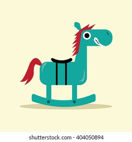 wooden horse-vector