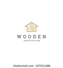 Wooden House Architecture Logo Sign Symbol Icon