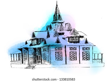 wooden house color