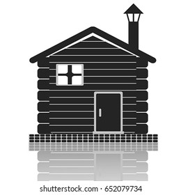 wooden house icon