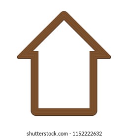 Wooden house icon isolated on a white background