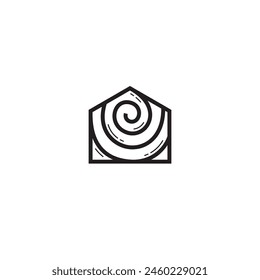 Wooden House logo or icon design