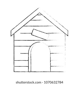 wooden house pet icon