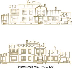 Wooden house vector