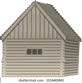 Wooden house vector illustration eps 10