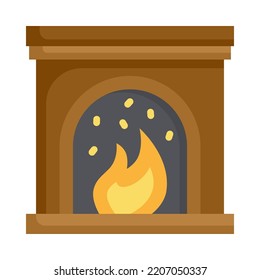 Icono de la cabaña de madera. Diseño plano. Cabaña de madera en temporada de nieve. Cabaña de madera con nieve. Para presentación, diseño gráfico, aplicación móvil. Ilustración vectorial.