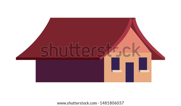 Wooden Hut Resort Summer Rest Stock Vector Royalty Free 1481806037