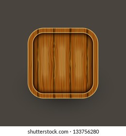 Icono de madera. Vector eps10