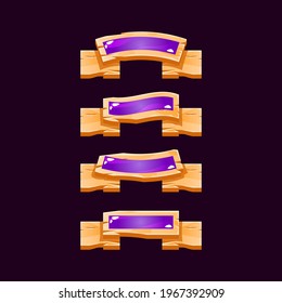 wooden jelly ribbon banner design
