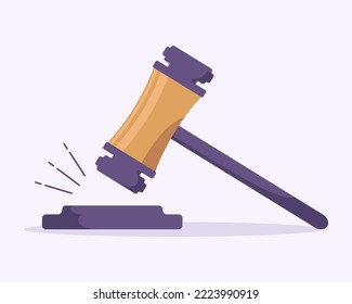 Wooden judge gavel for auction