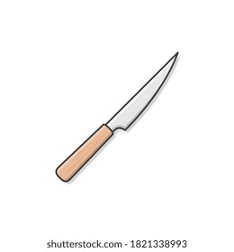 Ilustración del icono del vector Knive de Cocina de Madera. Cocina De Cocina Y Utensilios De Cocina Para Chef. Icono de Knife Flat