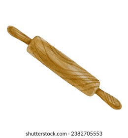 Holzküchenrollstift.Vektorgrafik.