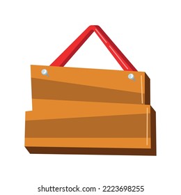 wooden label hanging decorative icon