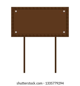 wooden label isolated icon