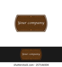 Wooden label logo