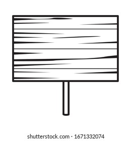 wooden label signal isolated icon vector illustration design