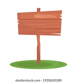 wooden label of way icon vector illustration design