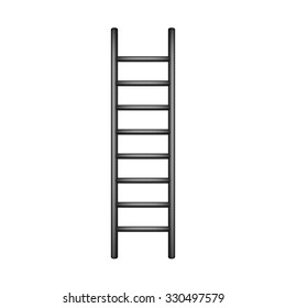 Wooden ladder in black design