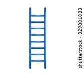 Wooden ladder in blue design