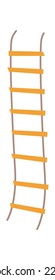 Wooden ladder flat icon Tree house element. Vector illustration