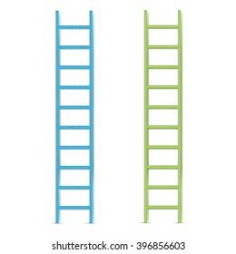 wooden ladder, vector illustration