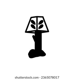 Wooden Lamp icon in vector. Logotype