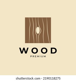 Wooden layout creative logo vector design template