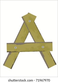 Wooden letter A