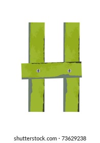 Wooden letter H