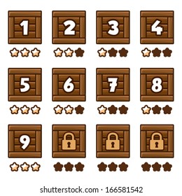 Wooden level selection